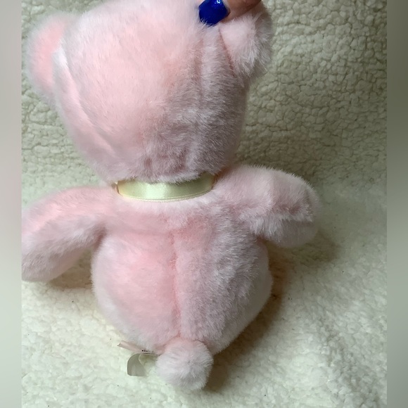Sugarplum Pink Plush Teddy Bear with Rattle Stuffed Animal - Picture 7 of 10